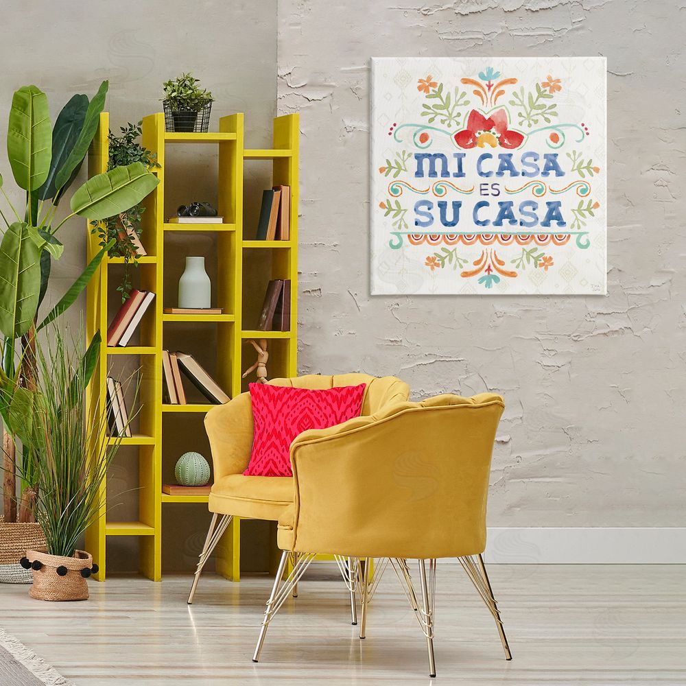 Dina June Su Casa Hogar Acogedor Canvas Wall Art Print in Room