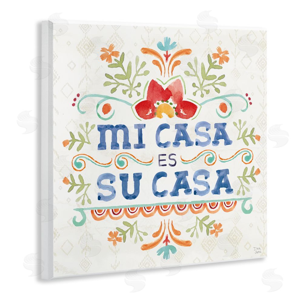 Dina June Su Casa Hogar Acogedor Wooden Wall Plaque Art Print