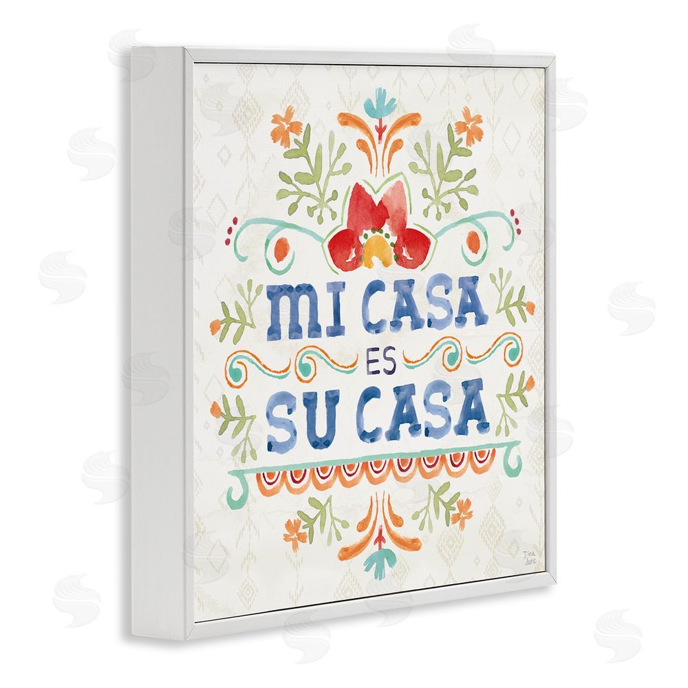 Dina June Su Casa Hogar Acogedor White Framed Giclee Wall Art Print