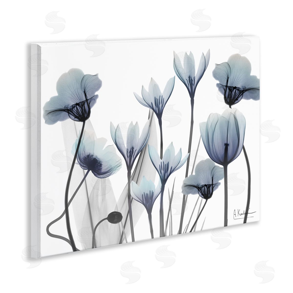 Delicate Mixed Chic Blooms Wood Plaque Wall Art, Home Decor by Albert Koetsier