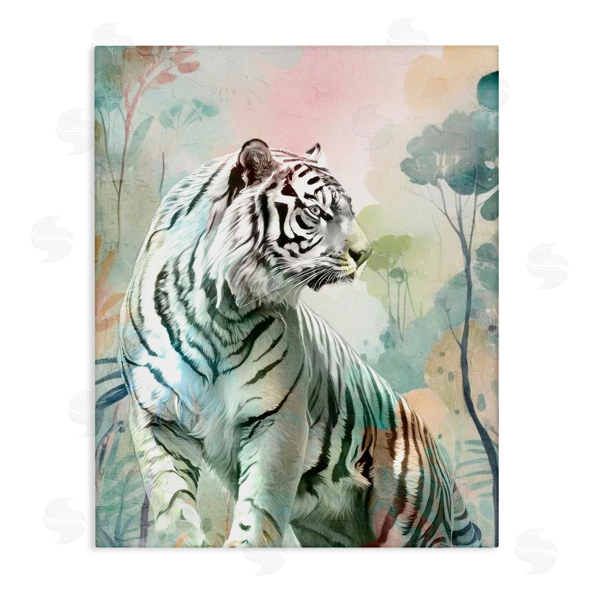 Soft Gazing Tiger Canvas Wall Art, Home Decor by Kim Allen