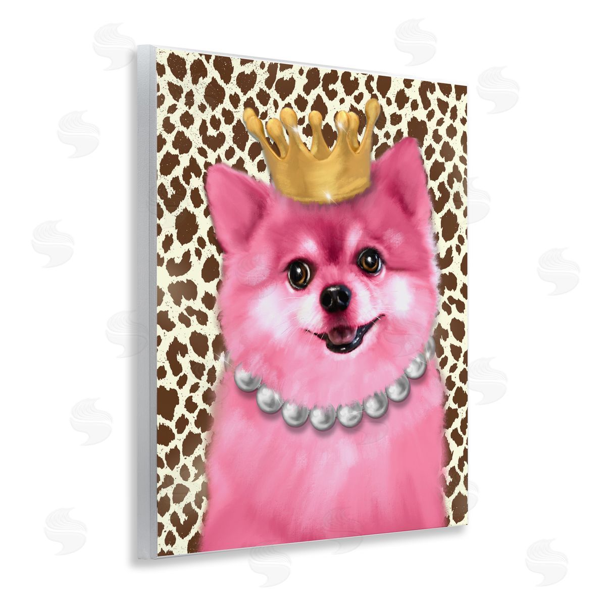 Pink Royal Pomeranian Wood Plaque Wall Art, Home Decor by Matthew Piotrowicz