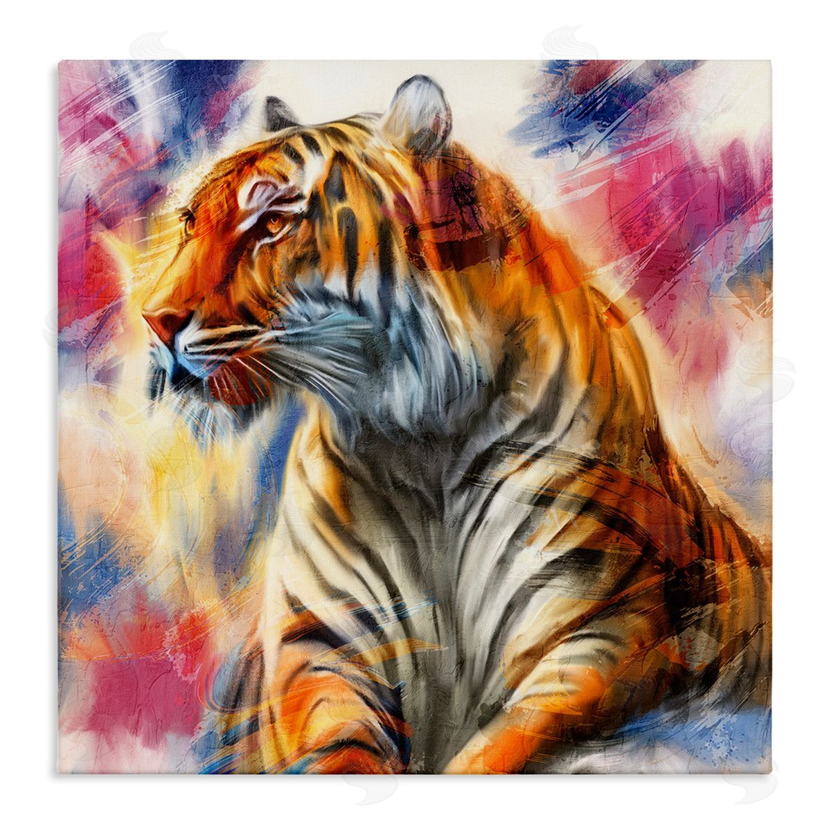 Fierce & Elegant Tiger Canvas Wall Art, Home Decor by Kim Allen