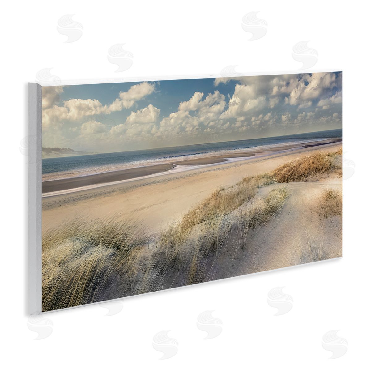 Rolling Clouds Beach Scenery Wood Plaque Wall Art, Home Decor by Mike Calascibetta