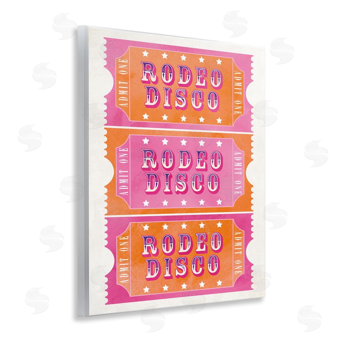 Rodeo Disco Ticket Stubs Wood Plaque Wall Art, Home Decor by Susan Arnot