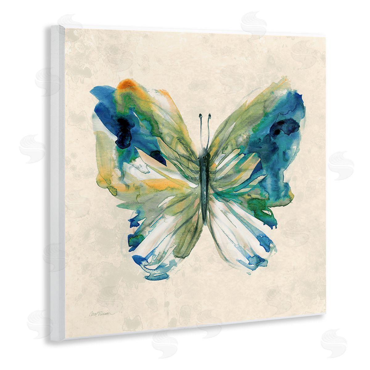 Vivid Abstract Butterfly Wings Wood Plaque Wall Art, Home Decor by Carol Robinson