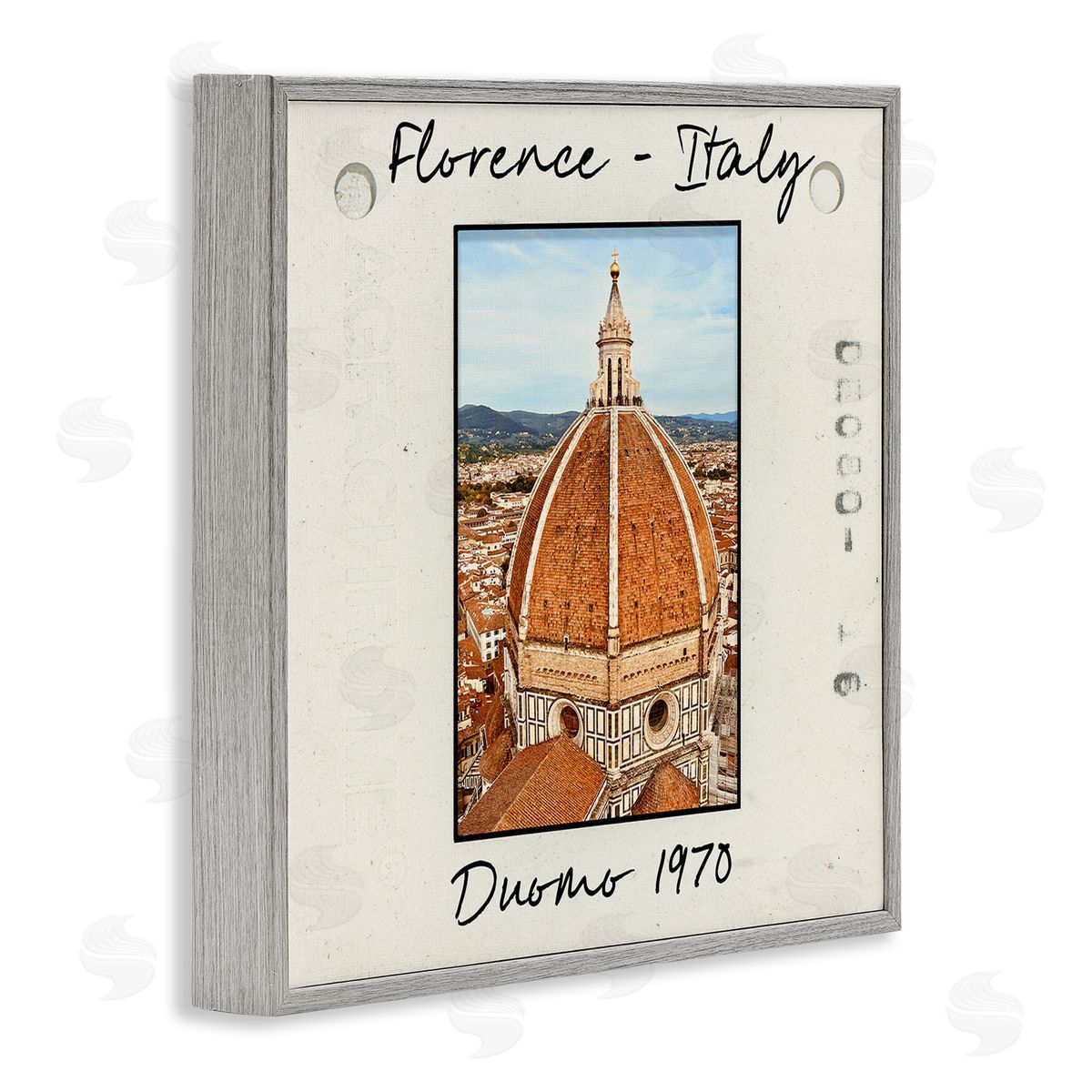 Florence Italy Travel View Grey Frame Print Wall Art, Home Decor by Val Rhodes