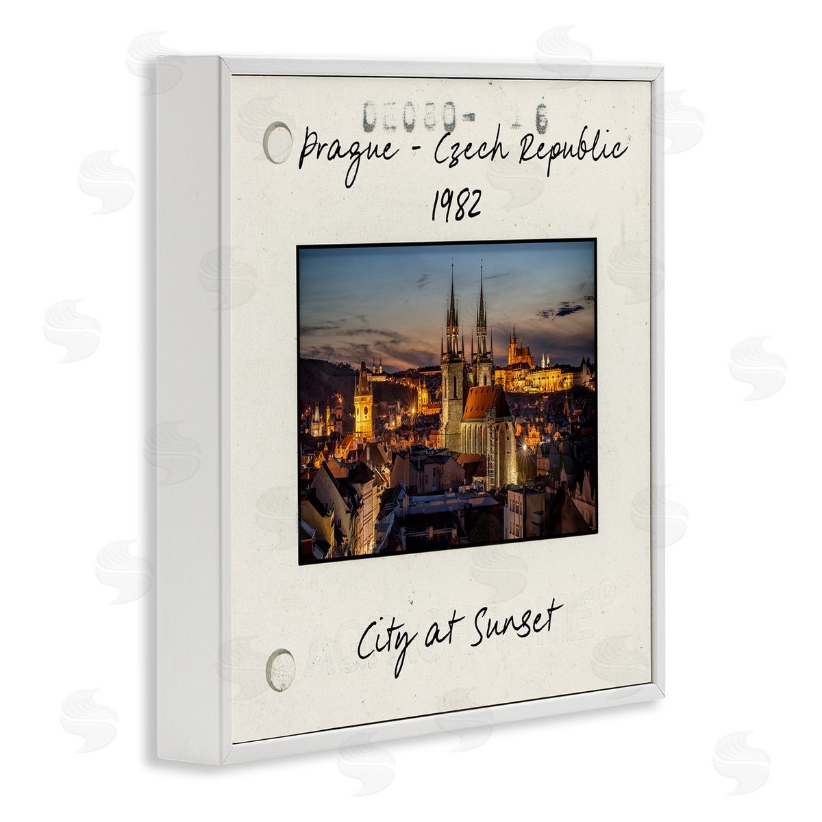 Prague Travel Cityscape White Frame Print Wall Art, Home Decor by Danita Delimont
