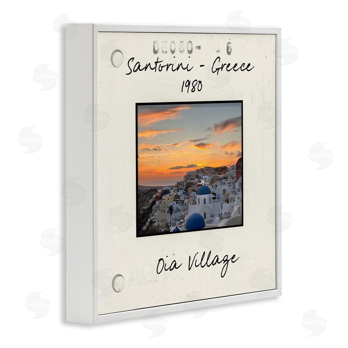 Greece Travel City View White Frame Print Wall Art, Home Decor by Val Rhodes