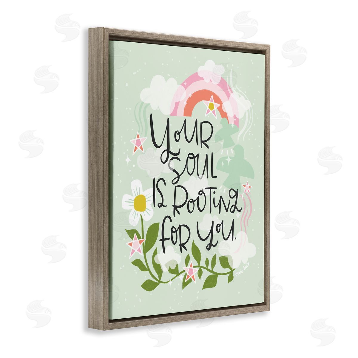 Your Soul Is Rooting For You Brown Floating Frame Canvas Wall Art, Home Decor by Mandy Ford Art + Illustration
