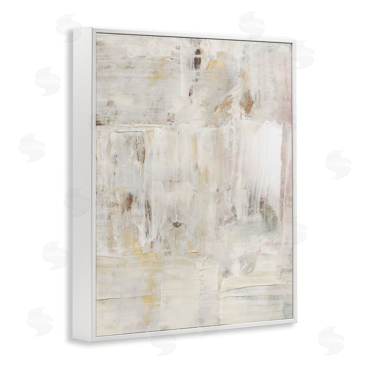 Natural Abstract Pattern White Frame Print Wall Art, Home Decor by Victoria Barnes