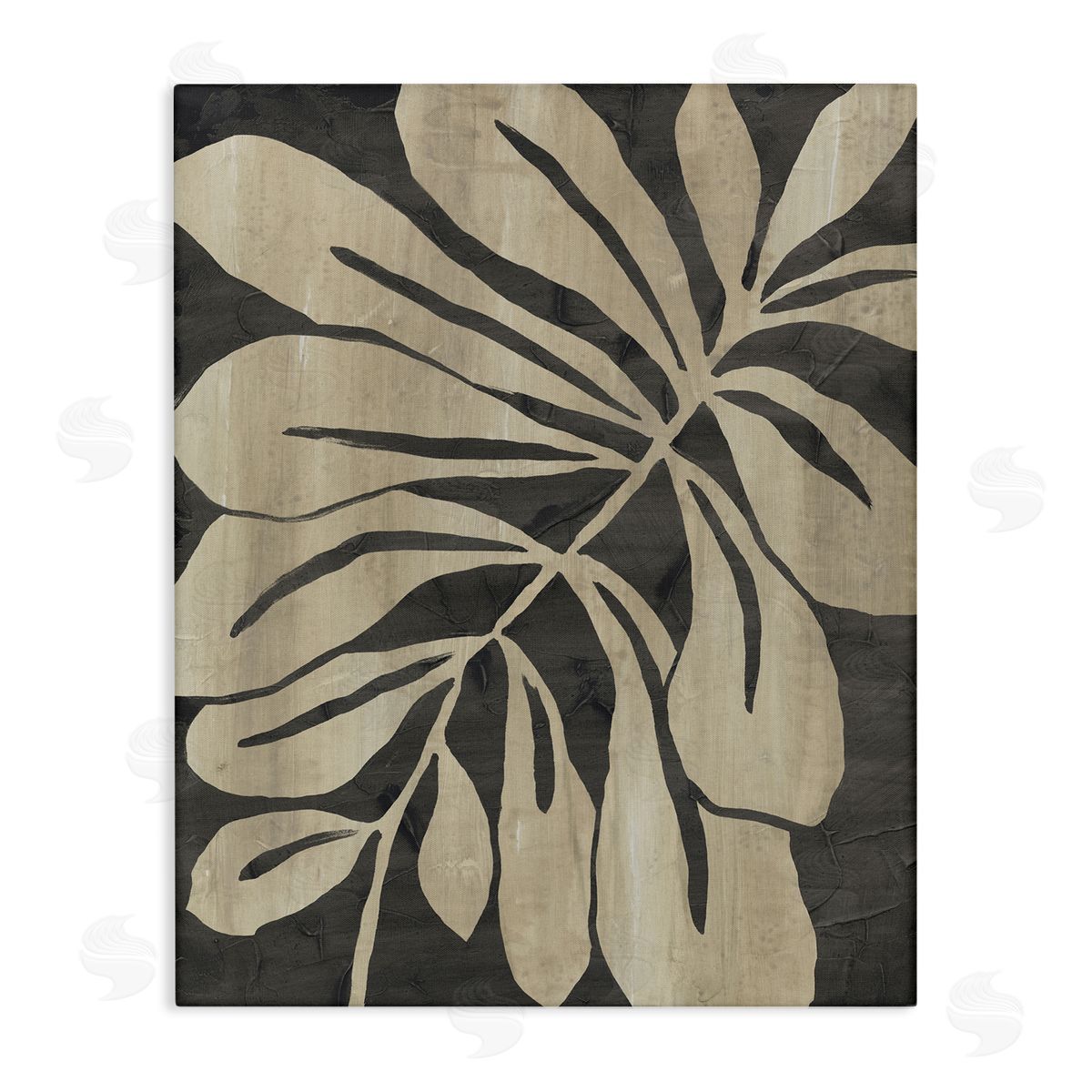 Natural Leaf Impression Canvas Wall Art, Home Decor by June Erica Vess
