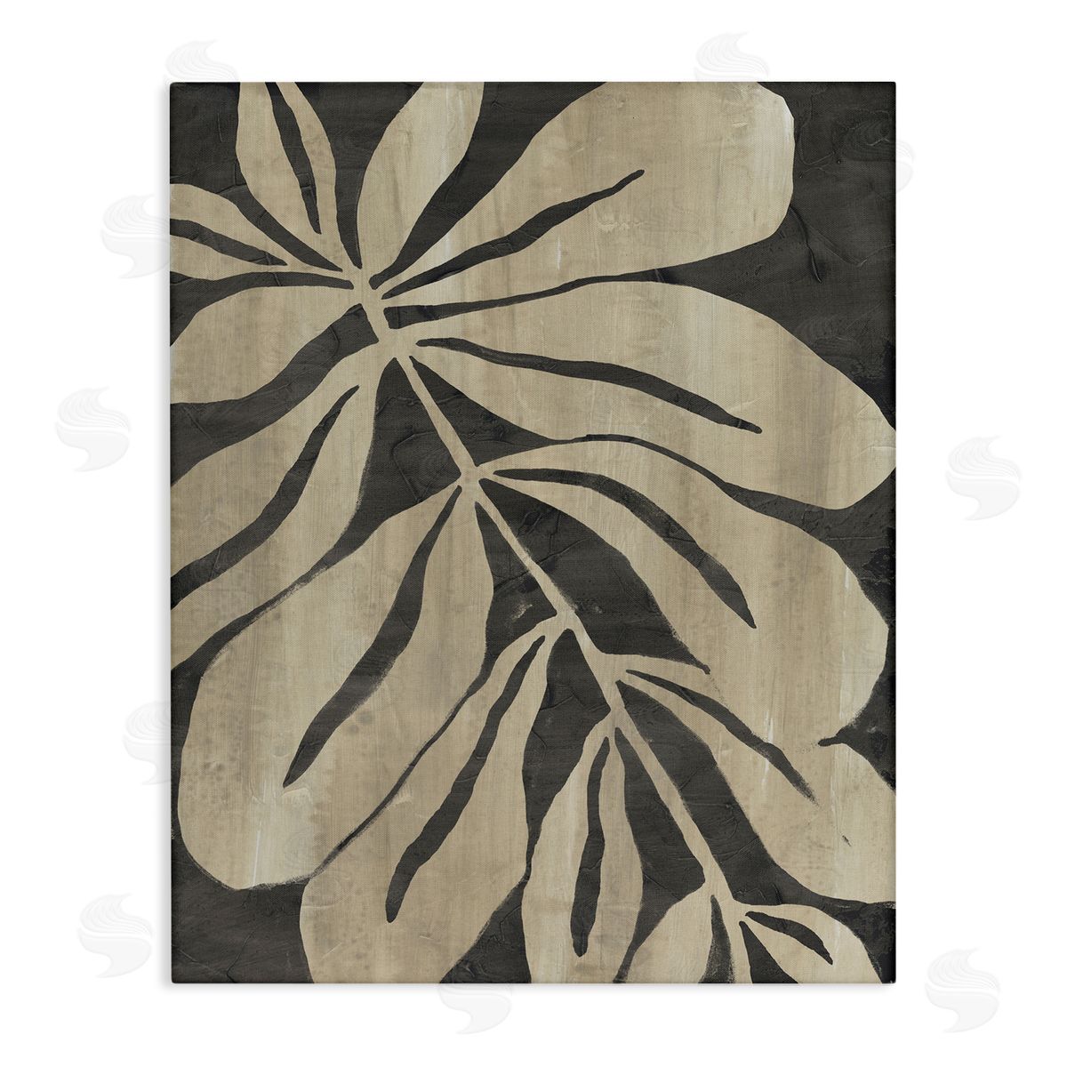 Rustic Leaf Shape Canvas Wall Art, Home Decor by June Erica Vess