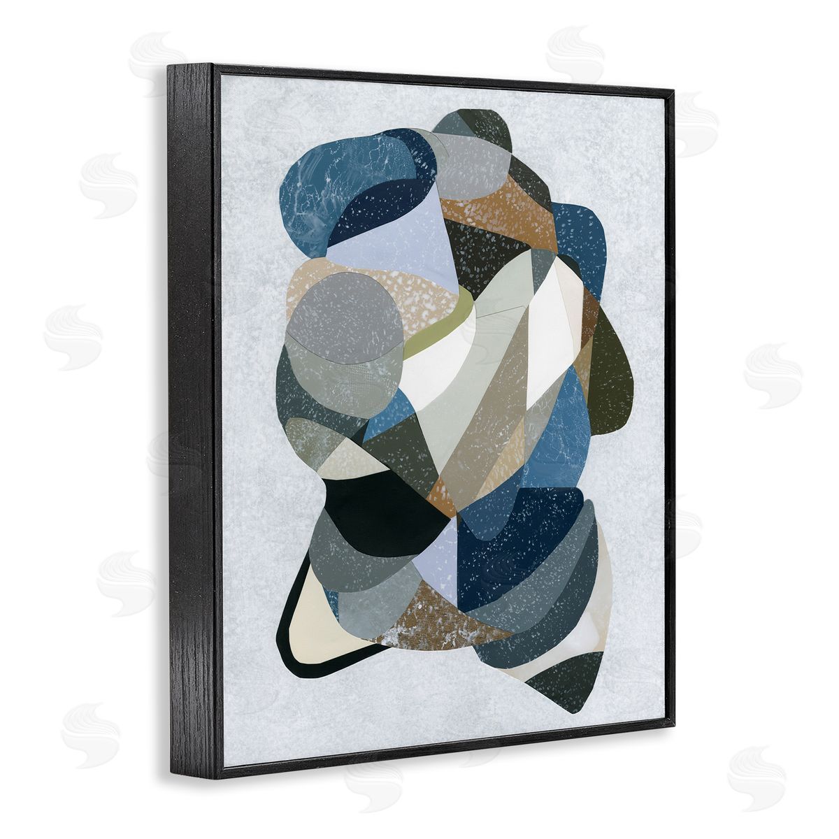 Fluid Movement Geometrics Black Frame Print Wall Art, Home Decor by Coco Good