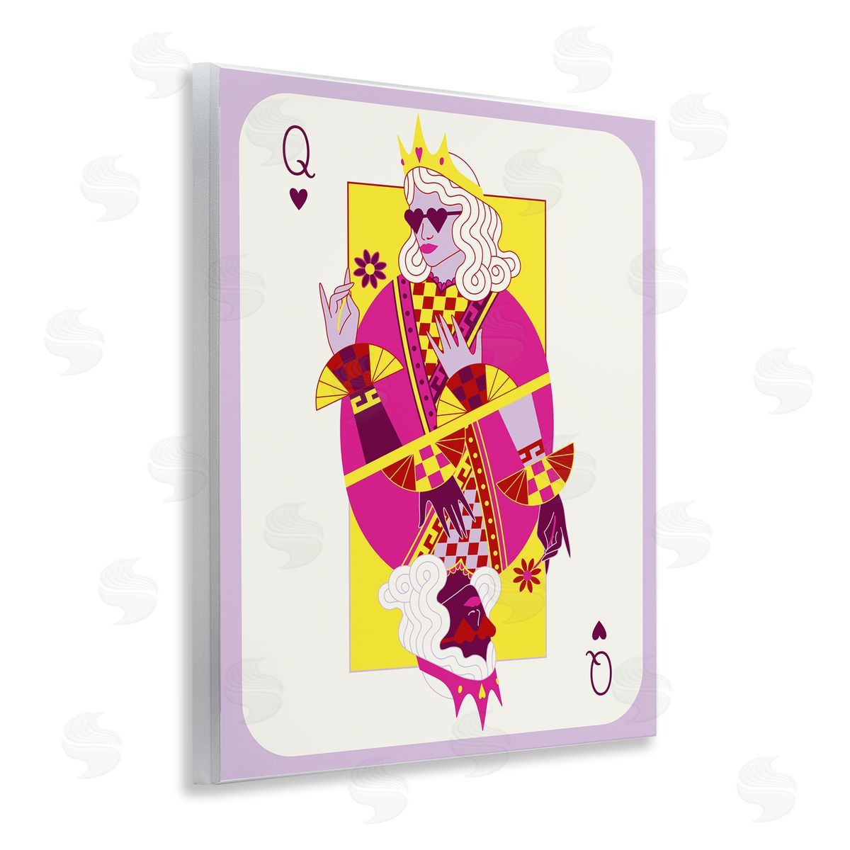 Trendy Queen Card Wood Plaque Wall Art, Home Decor by Grace Popp
