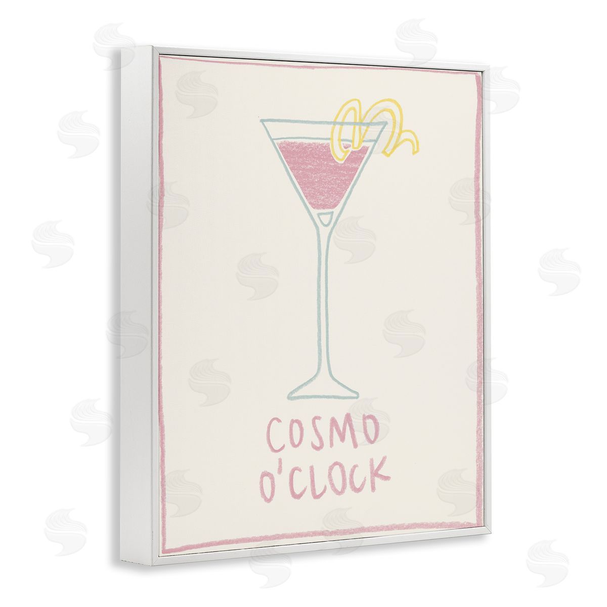 Minimal Cosmo O'Clock White Frame Print Wall Art, Home Decor by Grace Popp