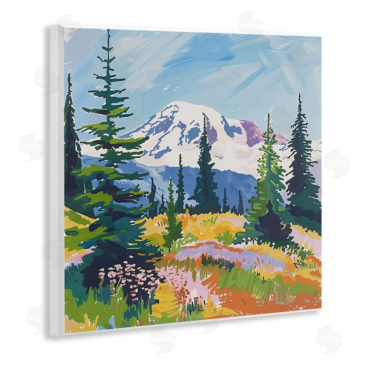 Peaceful Mountain Valley Scenery Wood Plaque Wall Art, Home Decor by Walker Noble
