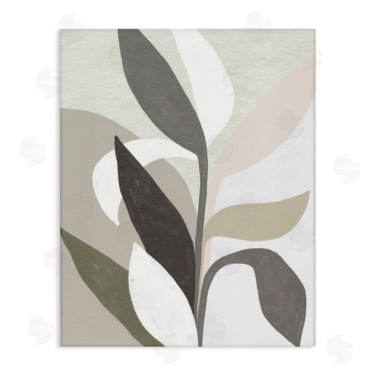 Soft Modern Organic Leaves Canvas Wall Art, Home Decor by June Erica Vess