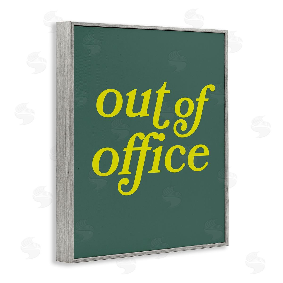 Minimal Out Of Office Grey Frame Print Wall Art, Home Decor by Victoria Barnes