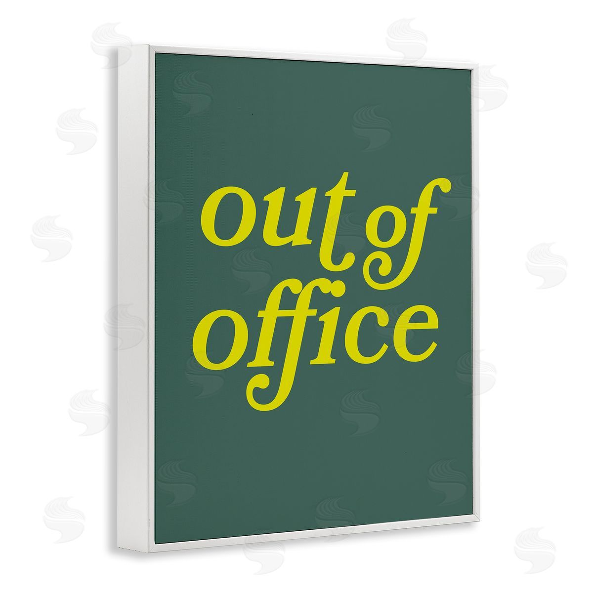 Minimal Out Of Office White Frame Print Wall Art, Home Decor by Victoria Barnes