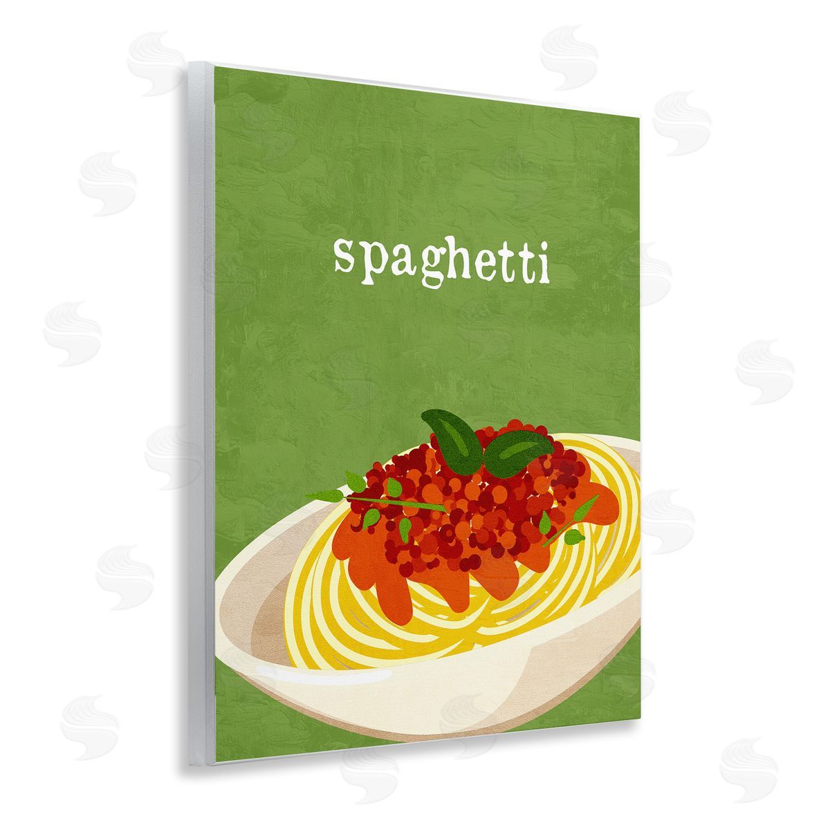 Spaghetti Italian Cuisine Wood Plaque Wall Art, Home Decor by Kim Allen