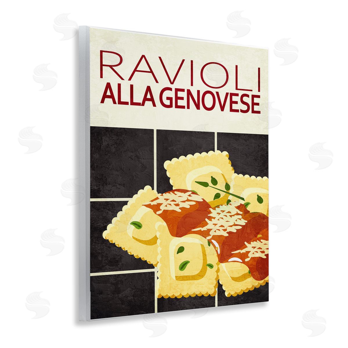 Ravioli Classic Kitchen Wood Plaque Wall Art, Home Decor by Kim Allen