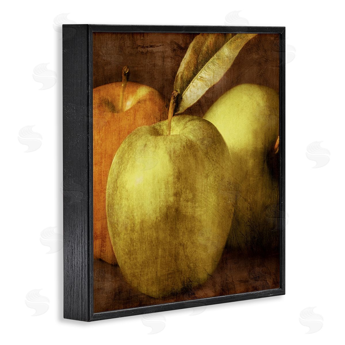 Vintage Apples Close Up Black Frame Print Wall Art, Home Decor by Caroline Kelly