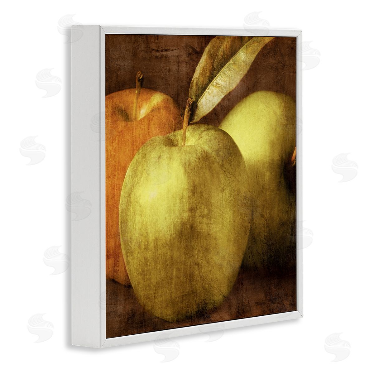 Vintage Apples Close Up White Frame Print Wall Art, Home Decor by Caroline Kelly