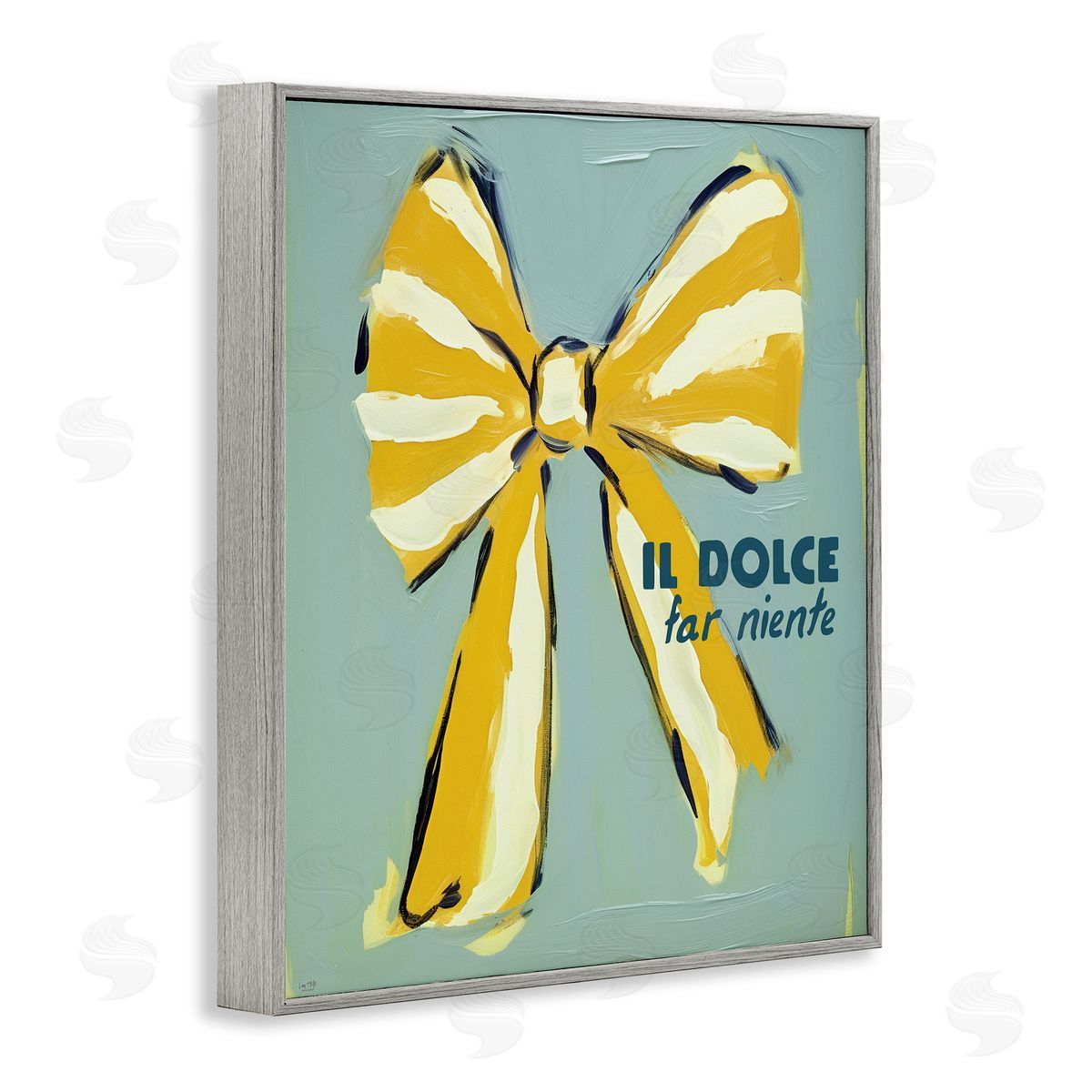 Relaxing Italian Phrase Grey Frame Print Wall Art, Home Decor by Lux + Me Designs