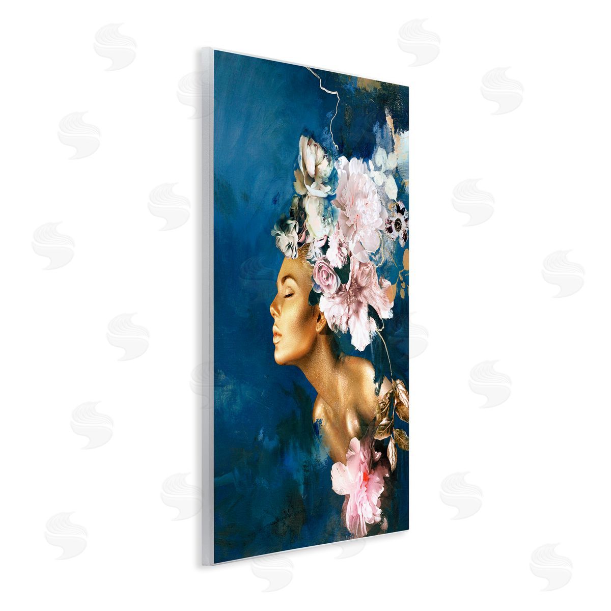 Sophisticated Floral Woman Wood Plaque Wall Art, Home Decor by Design Fabrikken