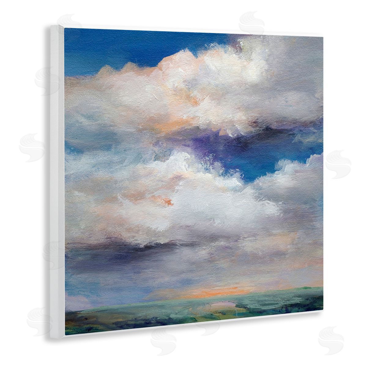 Restless White Clouds Wood Plaque Wall Art, Home Decor by Karen Hale