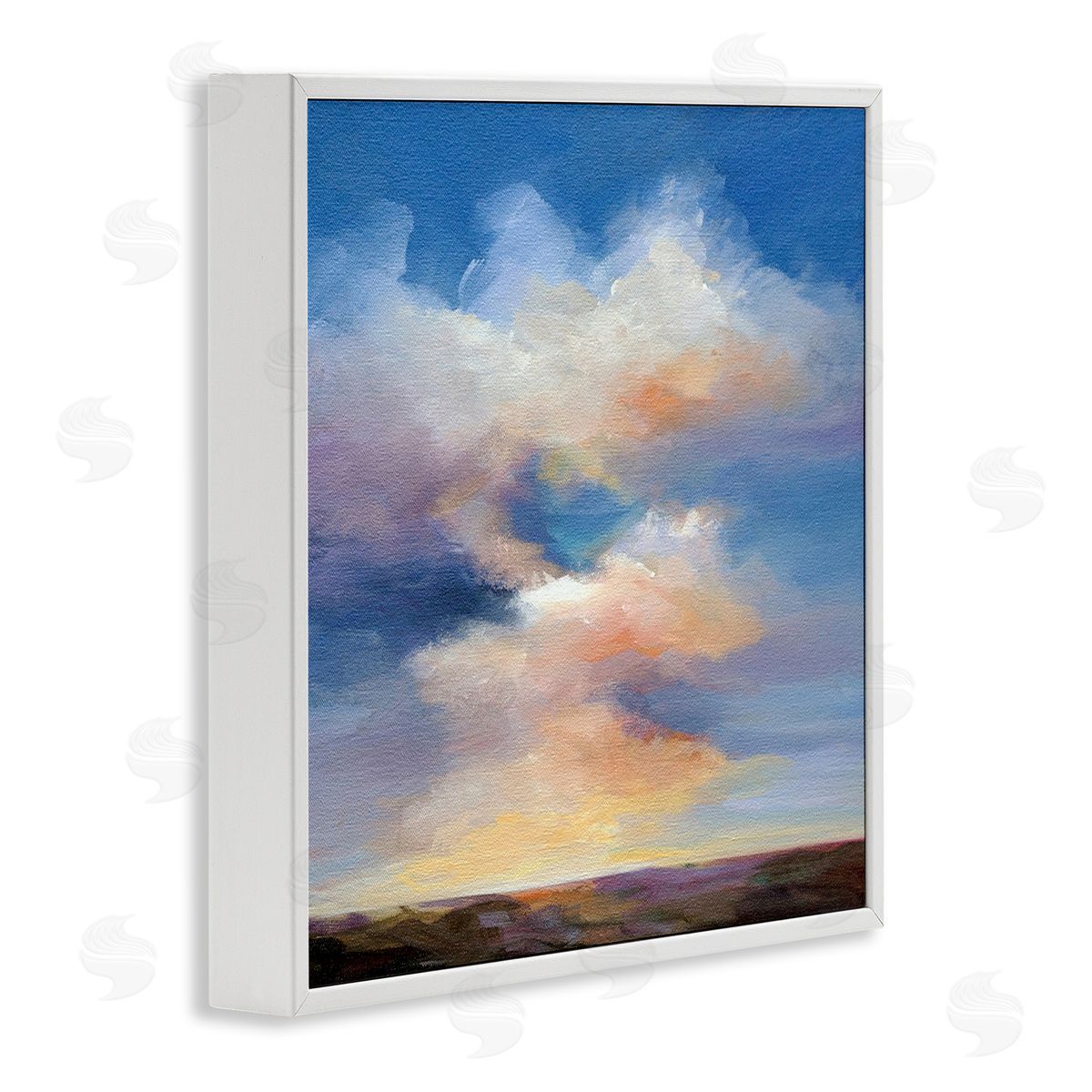 Luminous Sunset Clouds White Frame Print Wall Art, Home Decor by Karen Hale