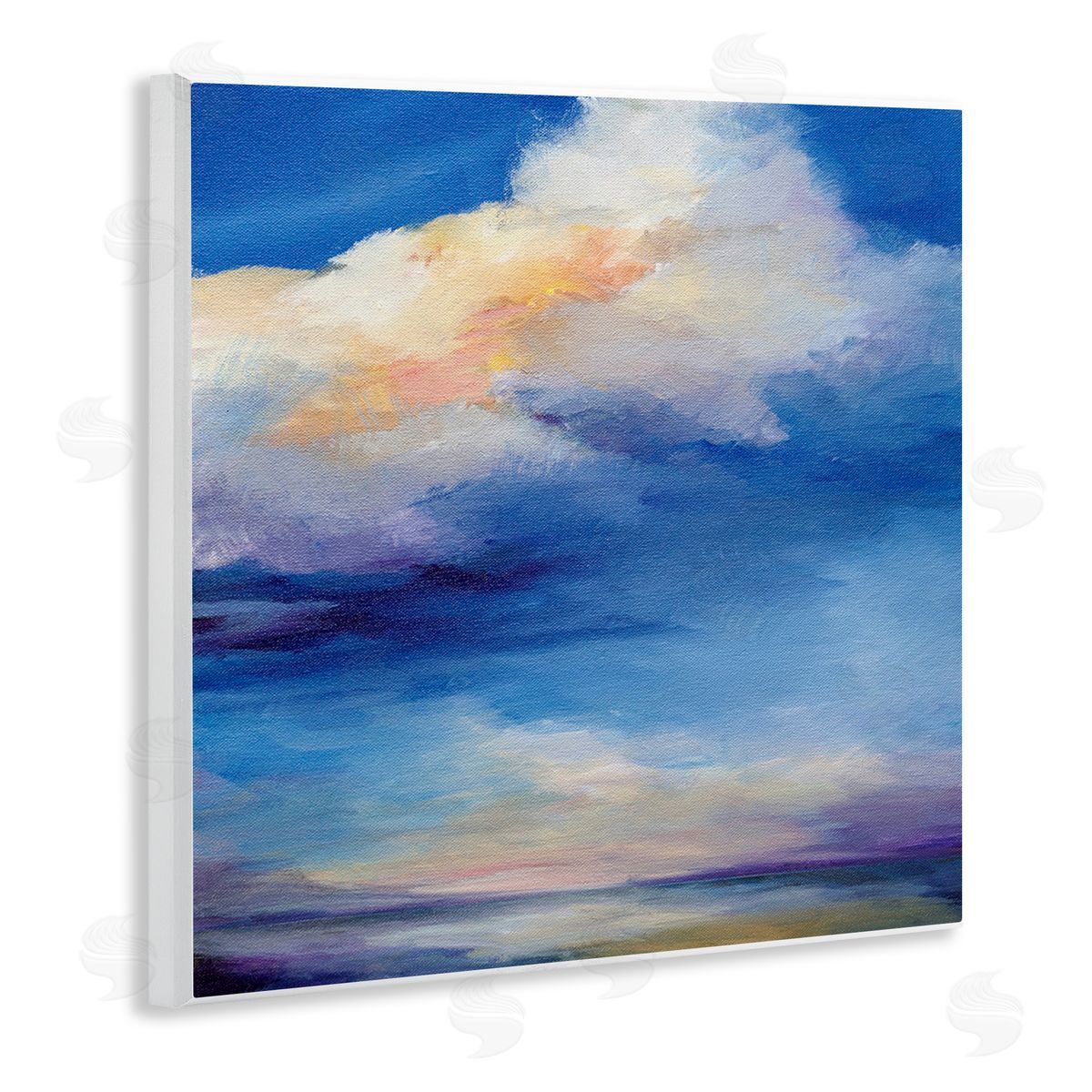 Pastel Clouds in Vivid Sky Wood Plaque Wall Art, Home Decor by Karen Hale