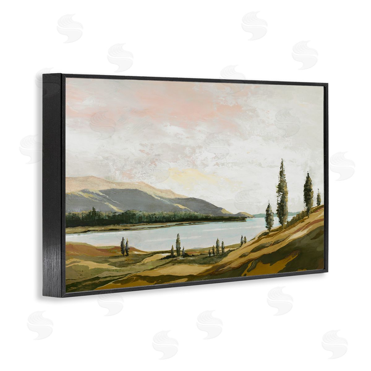 Calm Scenic Landscape Black Frame Print Wall Art, Home Decor by Max Maxx