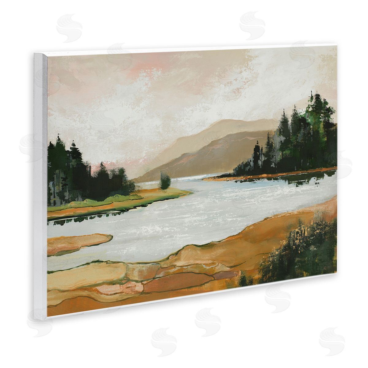 Relaxing Valley Lake Wood Plaque Wall Art, Home Decor by Max Maxx