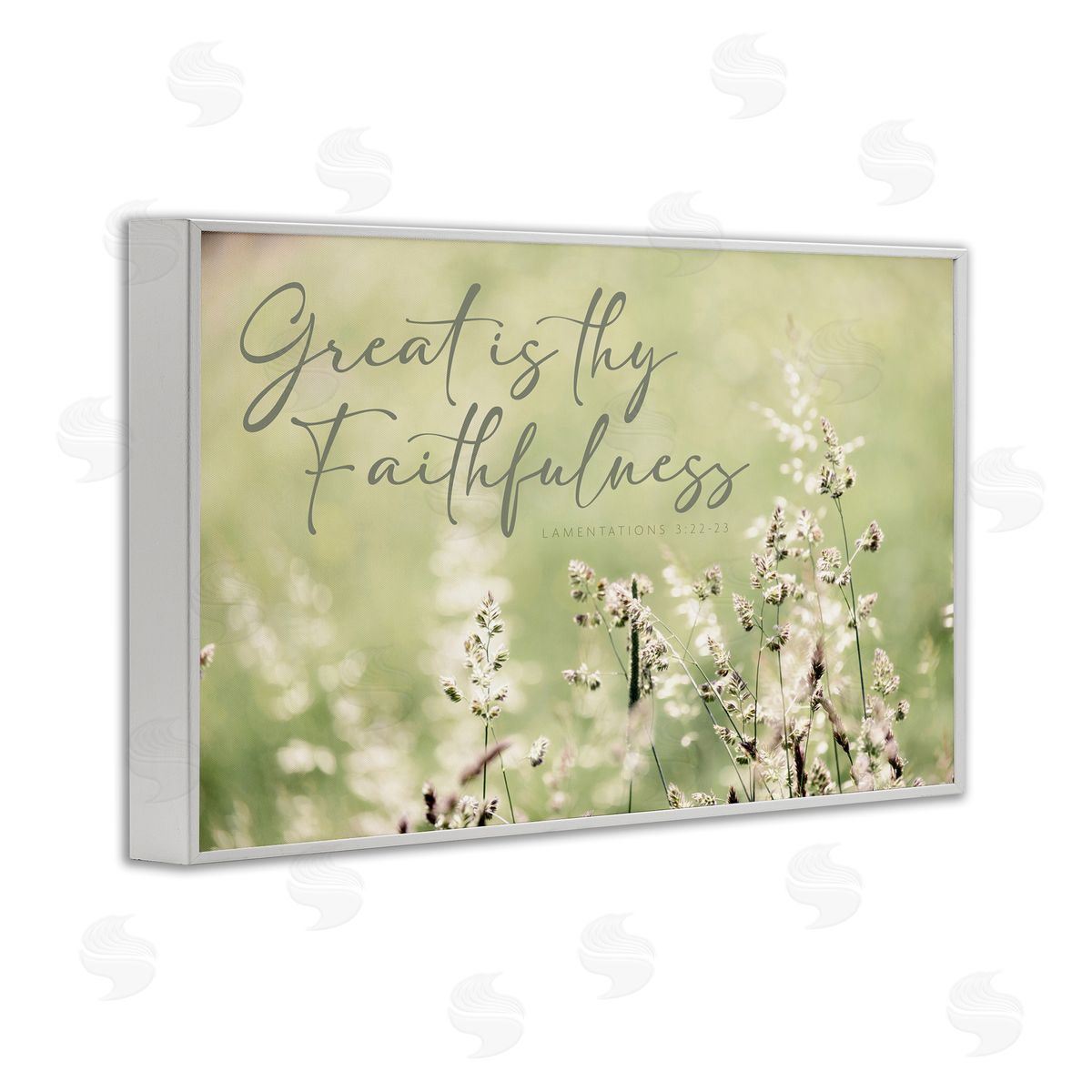 Spiritual Faithfulness with Florals White Frame Print Wall Art, Home Decor by Erin Marie