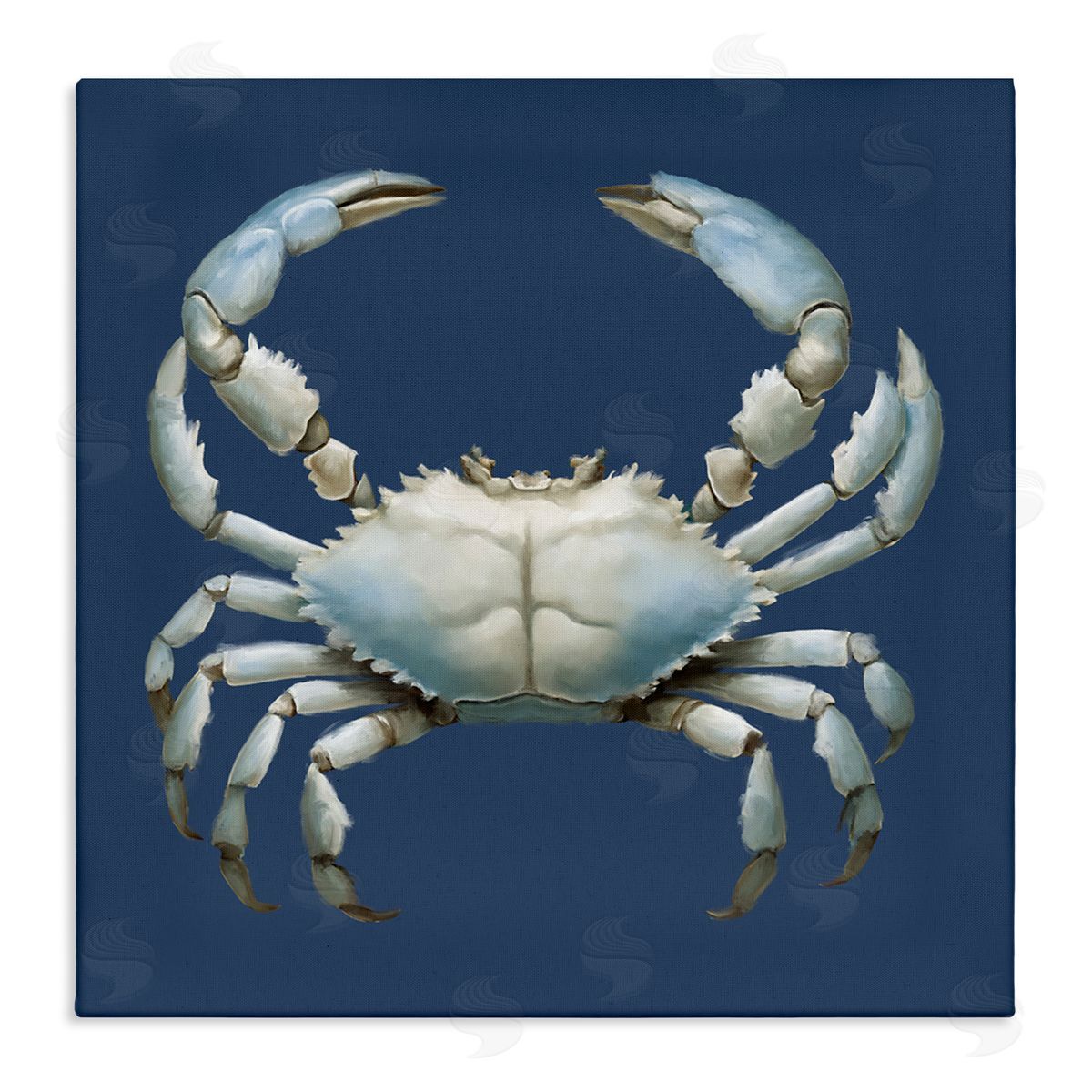Detailed Aquatic Blue Crab Canvas Wall Art, Home Decor by Elizabeth Medley