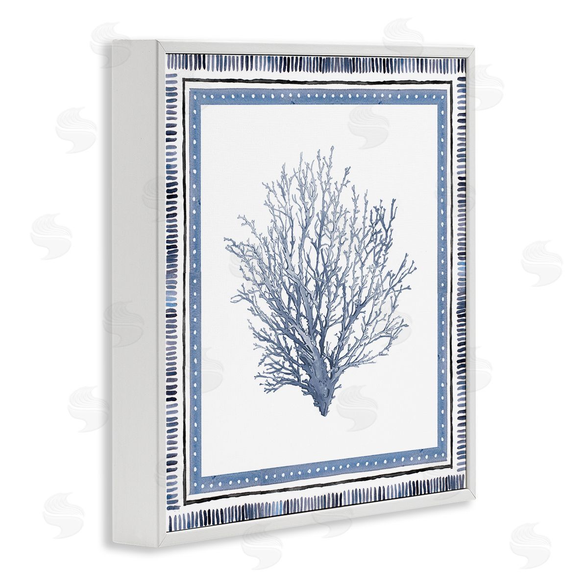 Nautical Branch of Coral White Frame Print Wall Art, Home Decor by Lanie Loreth