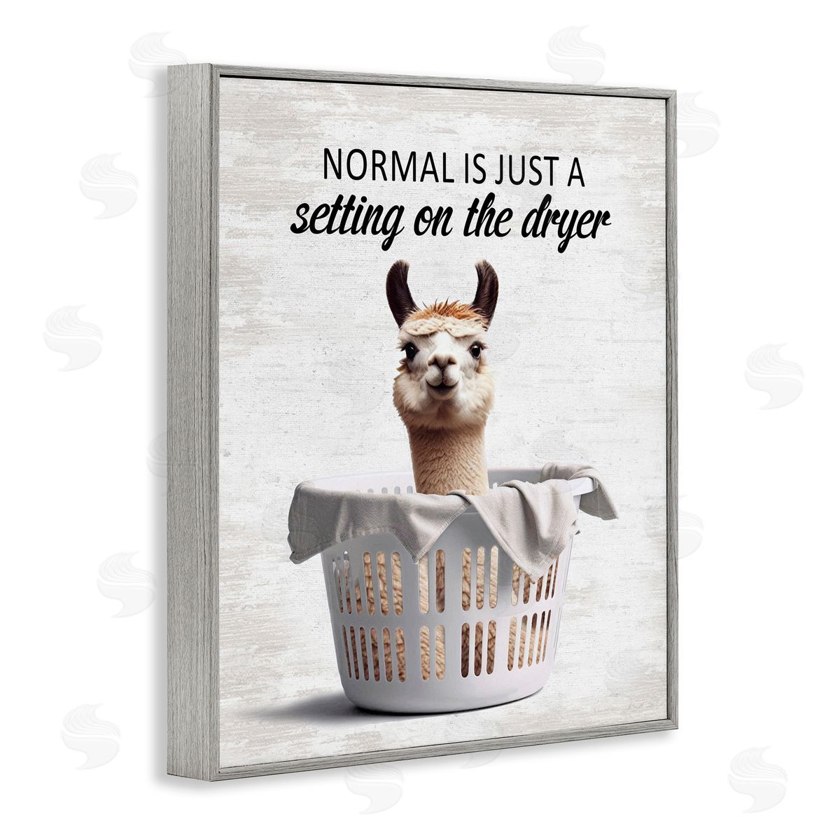 Funny Normal Dryer Quote Grey Frame Print Wall Art, Home Decor by Lettered and Lined