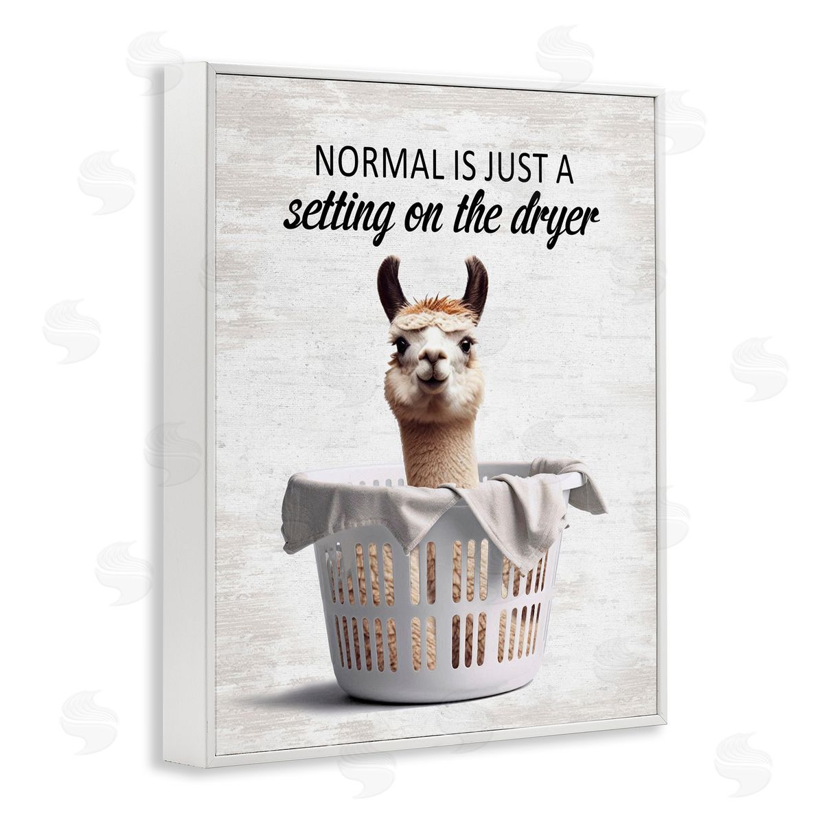 Funny Normal Dryer Quote White Frame Print Wall Art, Home Decor by Lettered and Lined