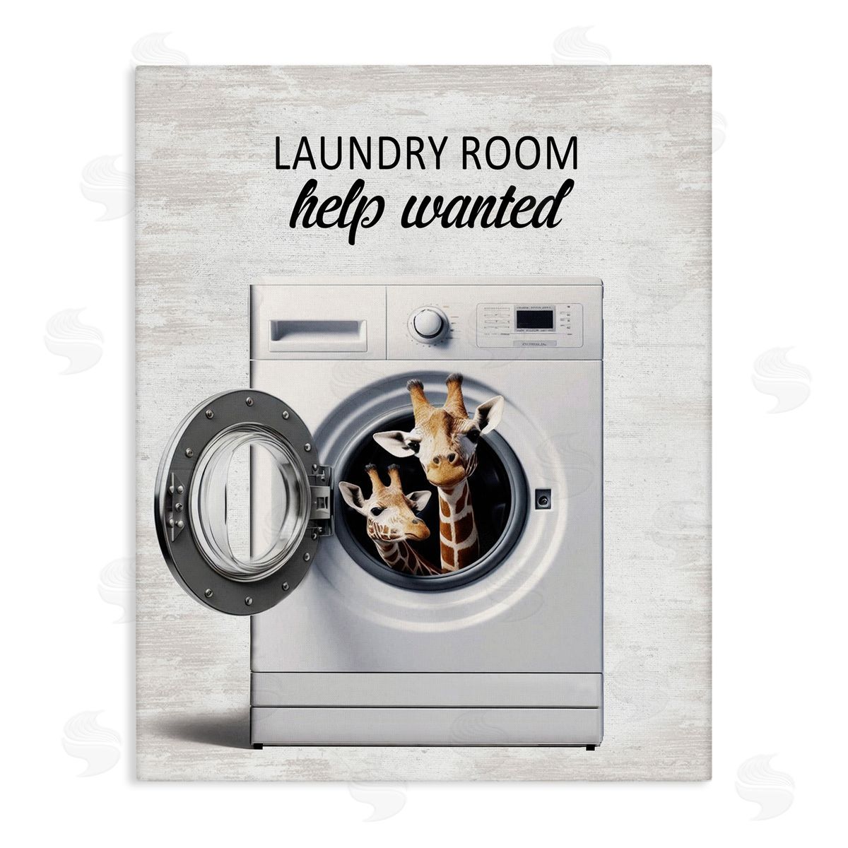 Laundry Room Help Wanted Canvas Wall Art, Home Decor by Lettered and Lined