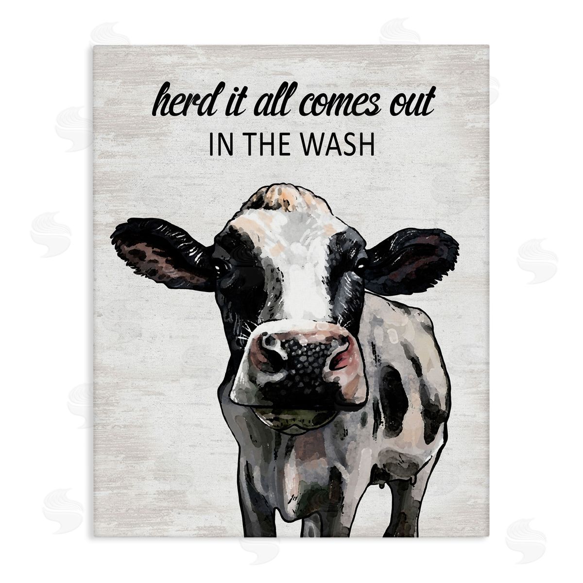 Farm Animal Laundry Pun Canvas Wall Art, Home Decor by Lettered and Lined