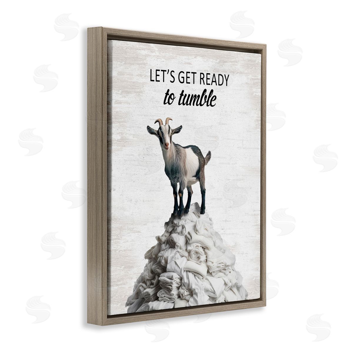 Ready To Tumble Laundry Brown Floating Frame Canvas Wall Art, Home Decor by Lettered and Lined