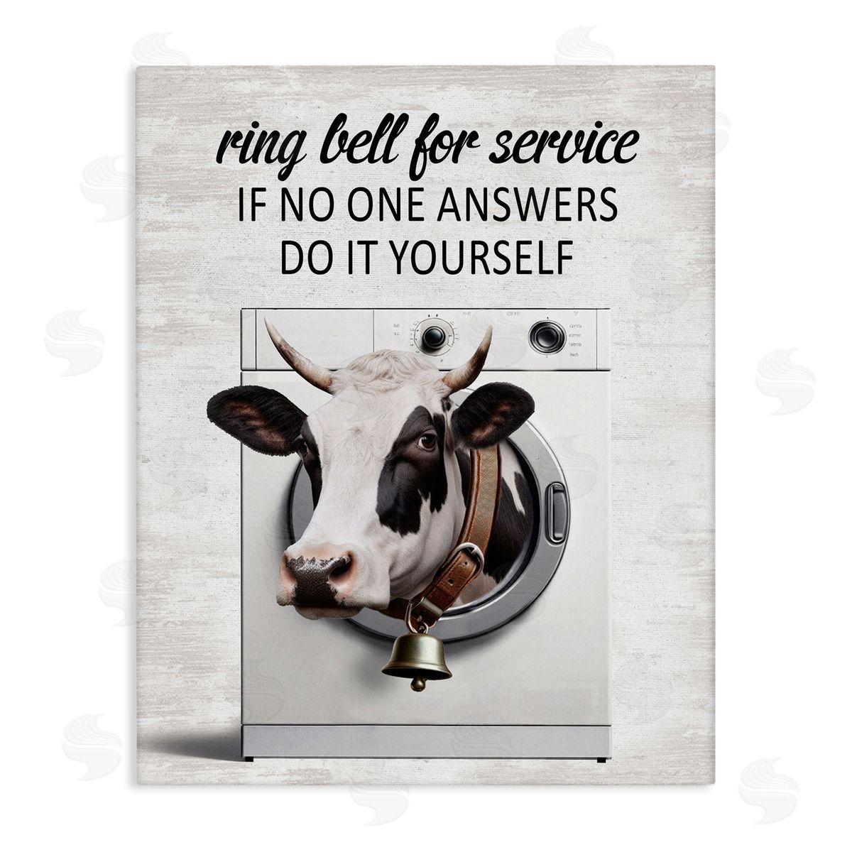 Sassy Cow Laundry Canvas Wall Art, Home Decor by Lettered and Lined