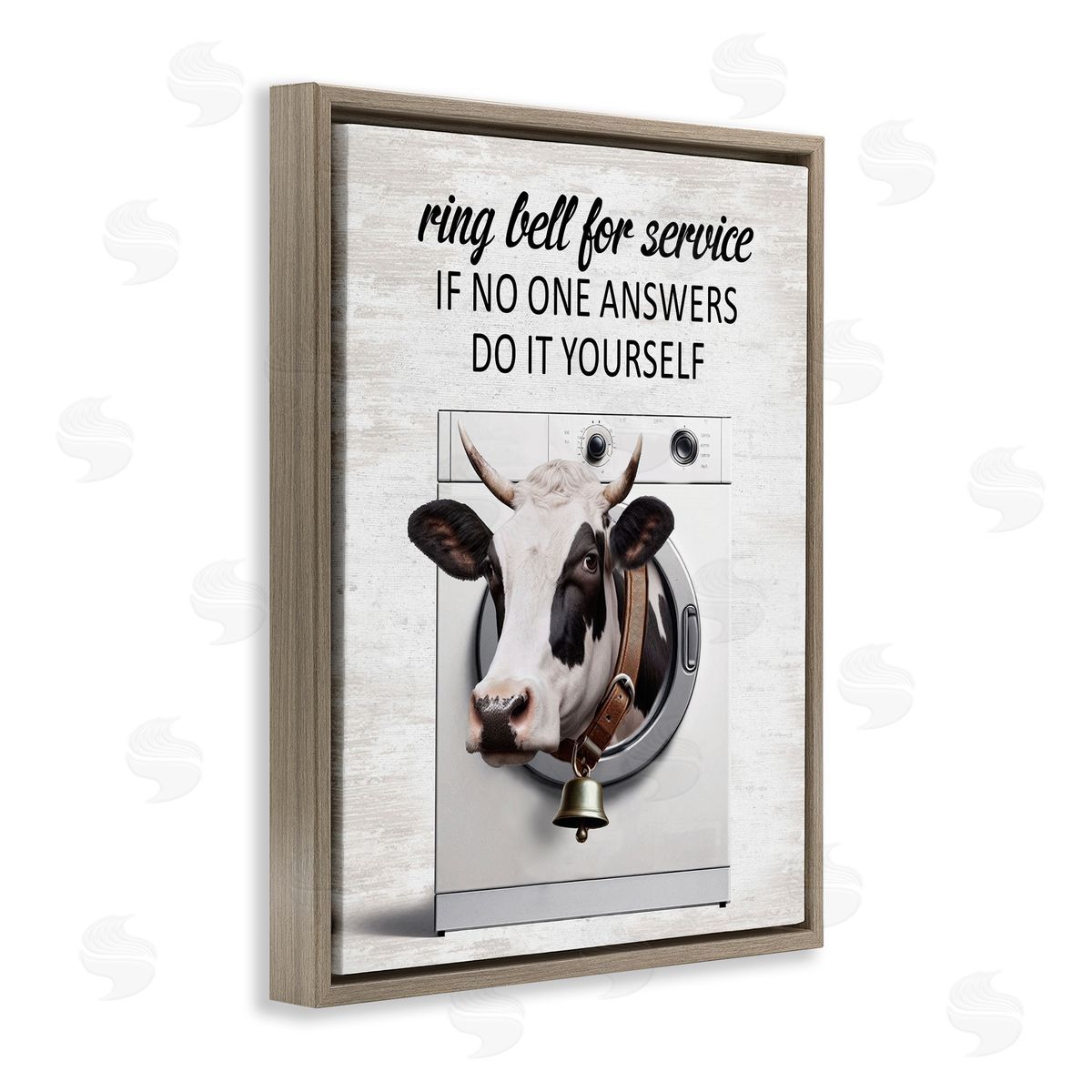 Sassy Cow Laundry Brown Floating Frame Canvas Wall Art, Home Decor by Lettered and Lined