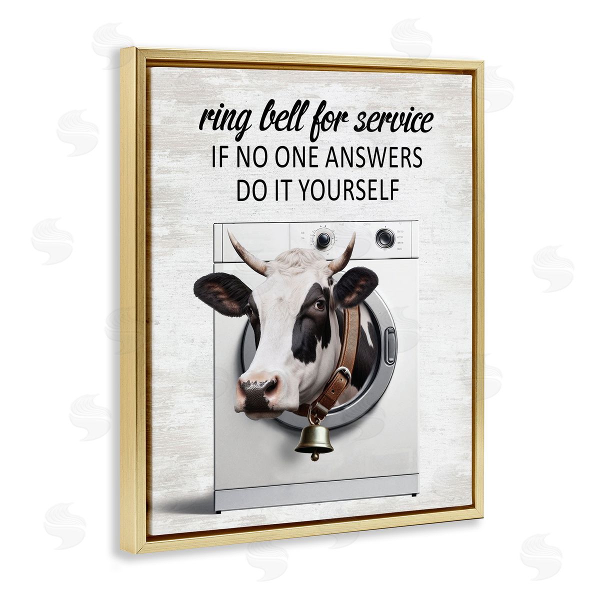 Sassy Cow Laundry Gold Floating Frame Canvas Wall Art, Home Decor by Lettered and Lined