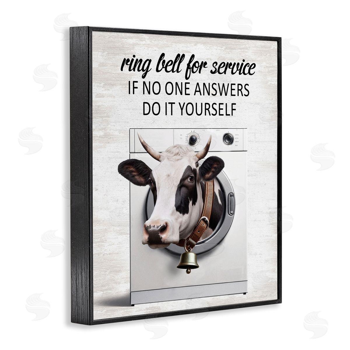 Sassy Cow Laundry Black Frame Print Wall Art, Home Decor by Lettered and Lined