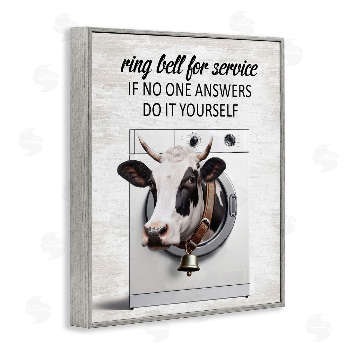 Sassy Cow Laundry Grey Frame Print Wall Art, Home Decor by Lettered and Lined