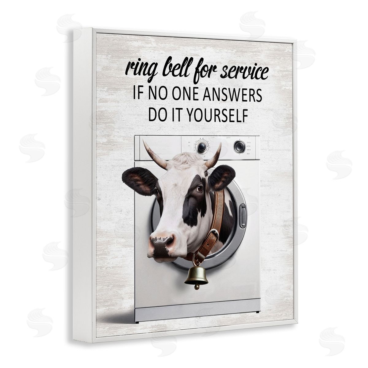 Sassy Cow Laundry White Frame Print Wall Art, Home Decor by Lettered and Lined