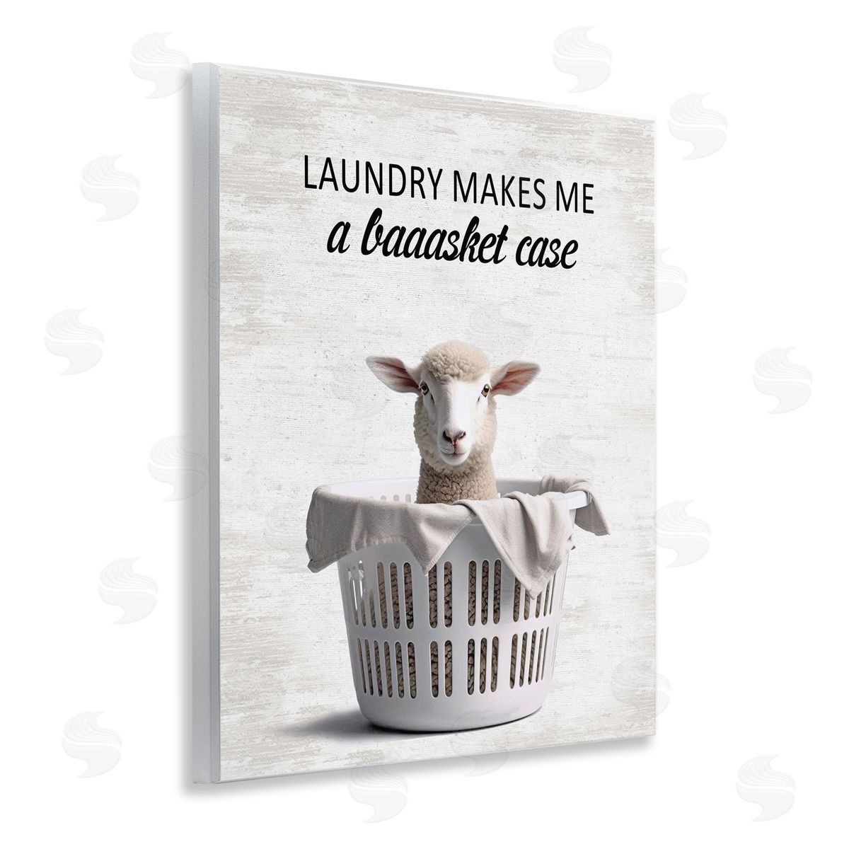 Funny Lamb Laundry Basket Wood Plaque Wall Art, Home Decor by Lettered and Lined